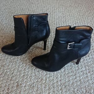 Coach Mason Black Leather Ankle Boots Size 9.5B